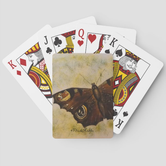 Baraja De Cartas Frida Kahlo pintó la mariposa (Reverso)