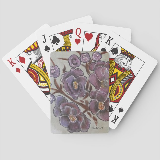 Baraja De Cartas Frida Kahlo pintó las flores (Reverso)