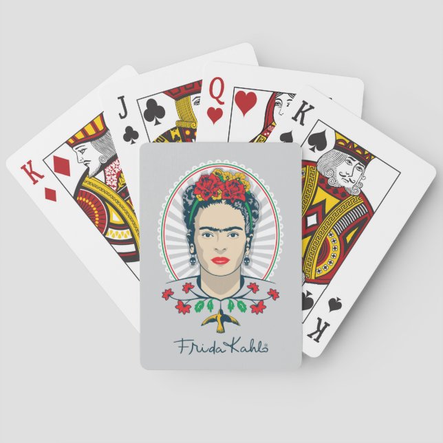 Baraja De Cartas Frida Kahlo| Vintage Floral (Reverso)