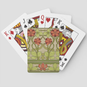 Baraja De Cartas Frieze Border Art Nouveau Floral