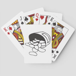 Baraja De Cartas Frijoles Derramados Contorno Negro y Blanco