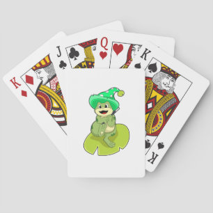 Baraja De Cartas Frog as Wizard con varita mágica