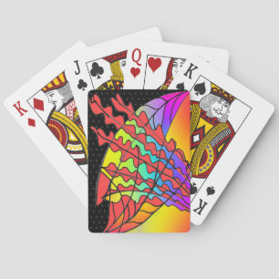 BARAJA DE CARTAS FRONTERAS ELEGANTES DE LA HOJA ROJA