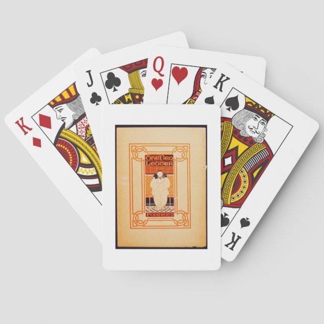 Baraja De Cartas Frontispiece para "una letra roja" (litho del (Reverso)