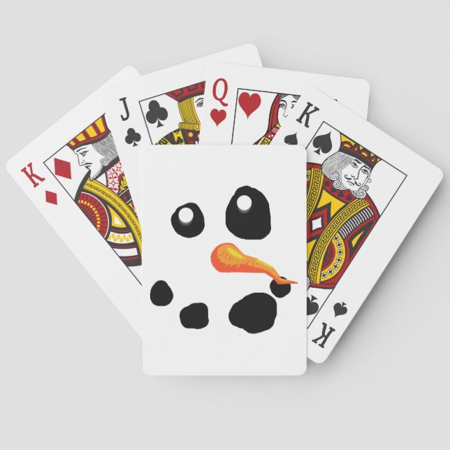 Baraja De Cartas Frosty el muñeco de nieve sonriendo (Reverso)