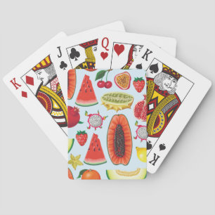 Baraja De Cartas Frutas Exóticas: Impresión a la moda sin problemas
