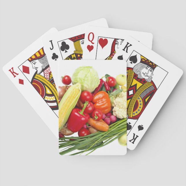Baraja De Cartas Frutas y verduras (Reverso)