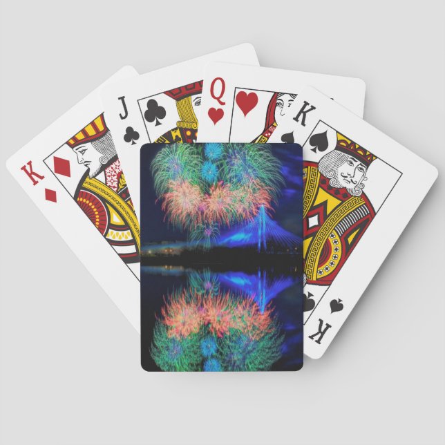 Baraja De Cartas Fuegos artificiales (Reverso)