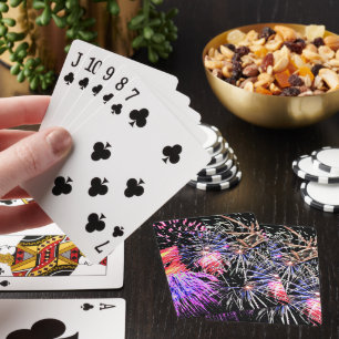 Baraja De Cartas Fuegos artificiales muestran vacaciones patriótica