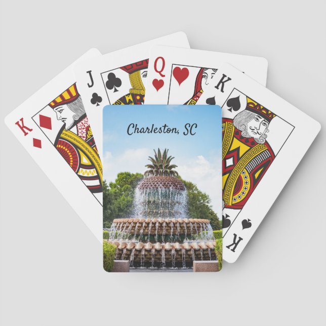 Baraja De Cartas Fuente de piña en Charleston, SC (Reverso)
