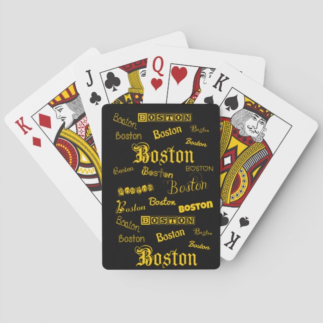 Baraja De Cartas Fuentes Amarillas de Boston (Reverso)