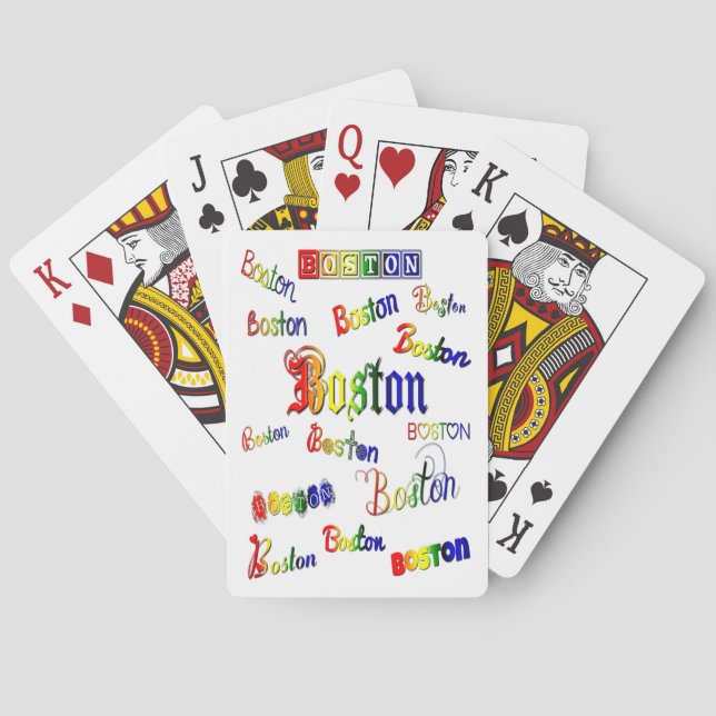 Baraja De Cartas Fuentes de arcoiris de Boston (Reverso)