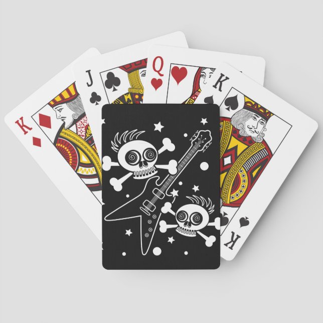 Baraja De Cartas Fuertes calaveras Metalizado (Reverso)