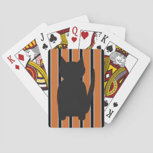 Baraja De Cartas Fun and Fancy Halloween Gatos de silueta negra