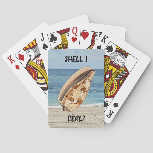 Baraja De Cartas Fun Beach and Shell Poker o Cards Nocturnos de Jue (Reverso)
