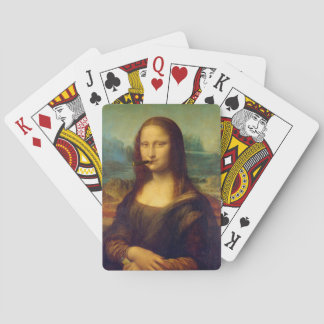 Baraja De Cartas Fun Mona Lisa Art Smoker Cigar