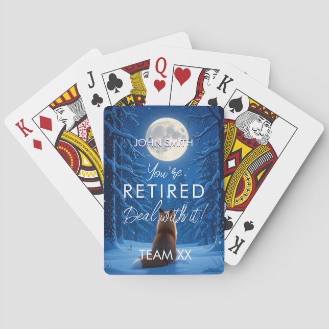Baraja De Cartas Fun Retirement Playing Cards | Custom Personaliz (Reverso)