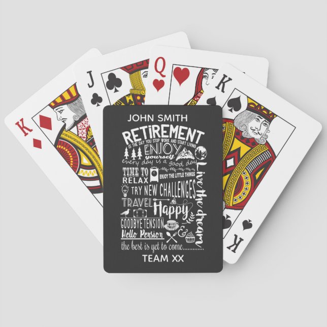 Baraja De Cartas Fun Retirement Playing Cards | Custom Personaliz (Reverso)