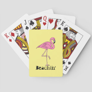 Baraja De Cartas Fun Retro Beach Sunny Beach Flamingo