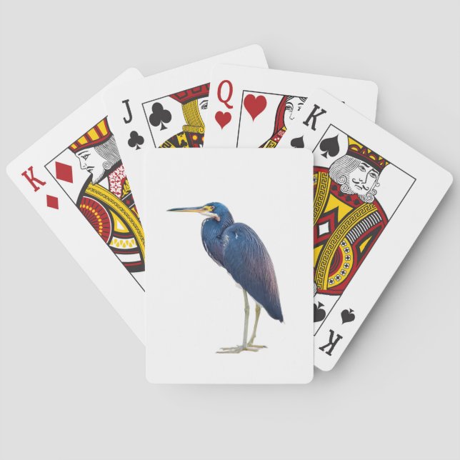 Baraja De Cartas Funda para iPhone / iPad Garza Azul (Reverso)