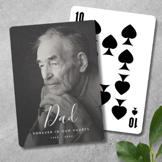 Baraja De Cartas Funeral de tributo fotográfico personalizado