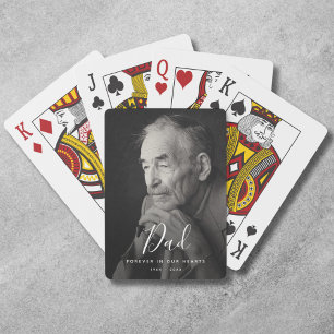 Baraja De Cartas Funeral de tributo fotográfico personalizado