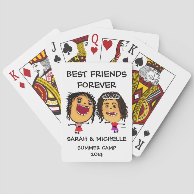 Baraja De Cartas Funny Best Friends Cartoon (Reverso)