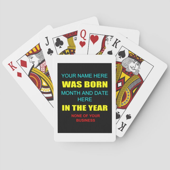 Baraja De Cartas Funny birthday (Reverso)