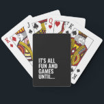 Baraja De Cartas Funny Black and White Bold Cita juegos de diversió<br><div class="desc">Diseño divertido para juegos familiares noche / entretenimiento con amigos</div>
