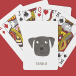 Baraja De Cartas Funny Black Labrador Recuperever Dog Custom Name<br><div class="desc">Cute Black Labrador Retriever pintura de acuarela de perro,  perfecta para los amantes del perro. Personalízalo cambiando o eliminando el nombre.</div>