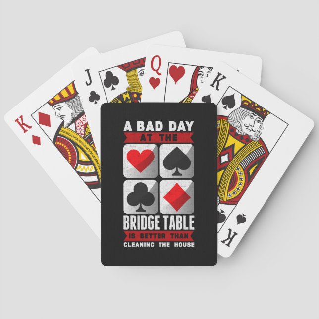 Baraja De Cartas Funny Bridge Player a Bad Day in Bridge Table (Reverso)