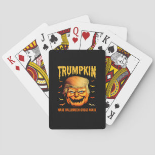 Baraja De Cartas Funny Calabaza Estadounidense Trumpkin Haz De Hall