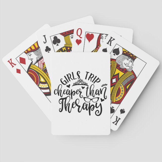 Baraja De Cartas Funny Design Girls Trip Cheaper Than Therapy (Reverso)