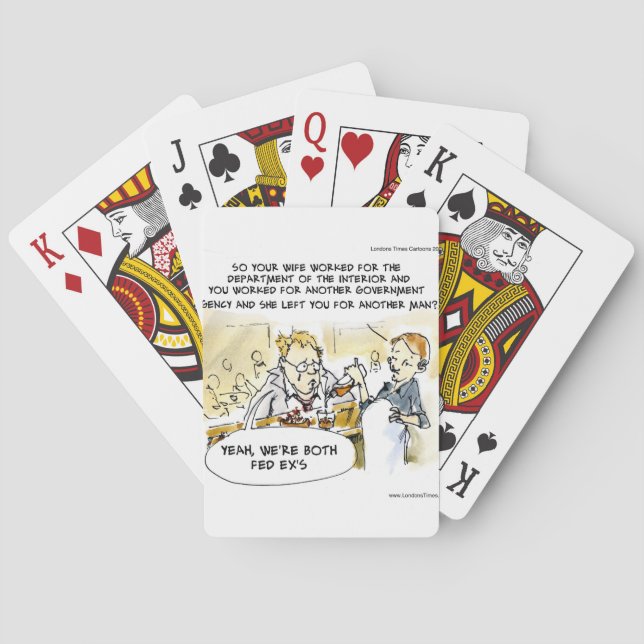 Baraja De Cartas Funny ex cónyuge federal (Reverso)