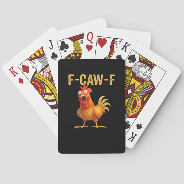 Baraja De Cartas Funny F-Caw-F Chicken Creative Casual (Reverso)
