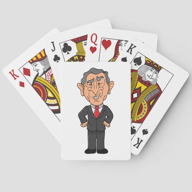 Baraja De Cartas Funny George W Bush Political Caricature (Reverso)