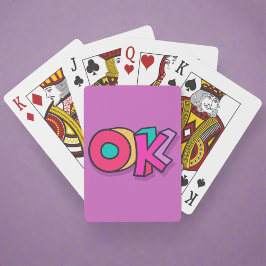 Baraja De Cartas Funny Guay "OK" Bold Purple Colours Trendy Game
