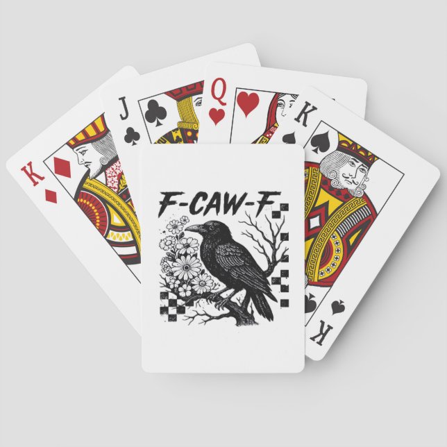 Baraja De Cartas Funny Humor Crow Gothic F-Caw-F Essential (Reverso)