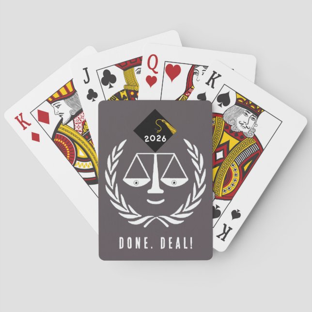 Baraja De Cartas Funny Law School Graduation (Reverso)