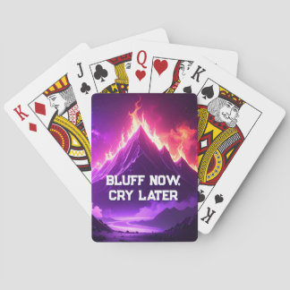 Baraja De Cartas Funny Neon Bluff Now, Cry Later