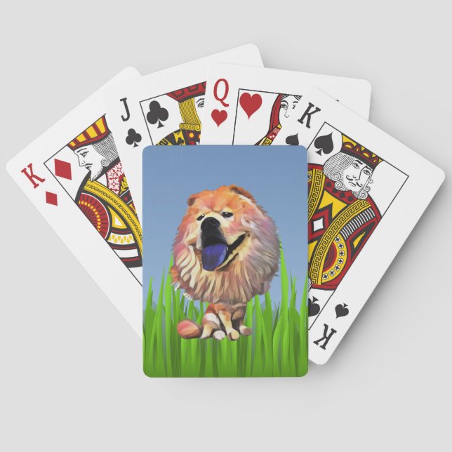 Baraja De Cartas Funny Personalizado Chow Chow Deck of Cards (Reverso)