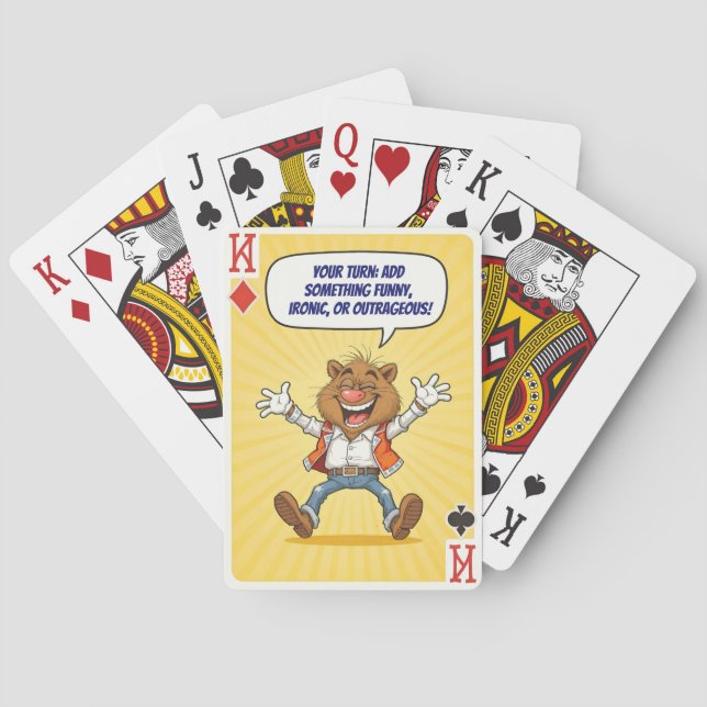 Baraja De Cartas Funny Personalizado - Di Algo Salvaje (Reverso)