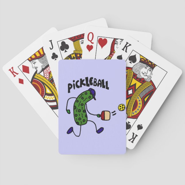 Baraja De Cartas Funny Pickle Playing Pickleball (Reverso)