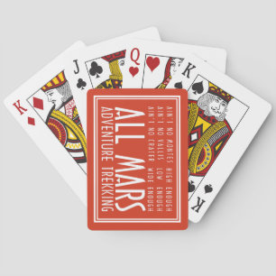 Baraja De Cartas Funny Red White All Mars Trekking Adventure