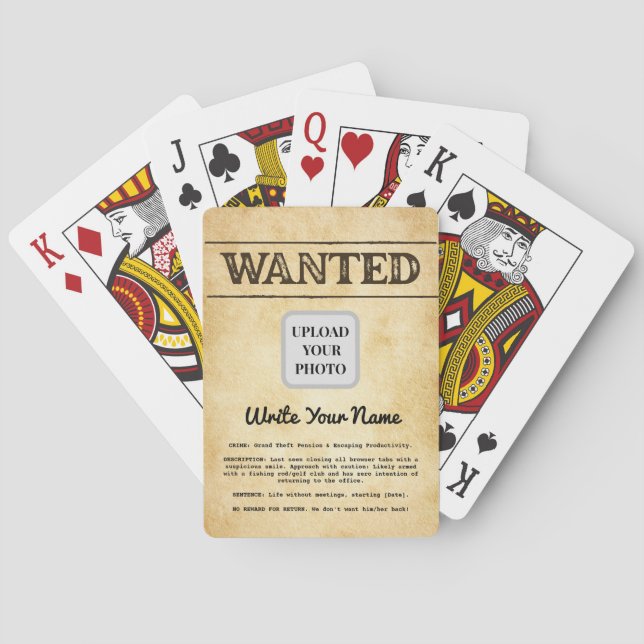 Baraja De Cartas Funny Retirement Coworker Farewell Outlaw Theme (Reverso)