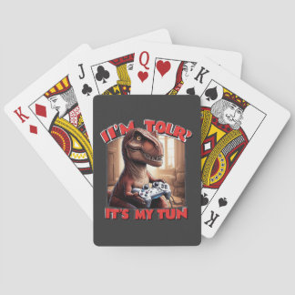 Baraja De Cartas Funny T-Rex Gamer Quote Design