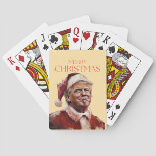 Baraja De Cartas Funny tarjeta de Navidades de Trump Santa Claus