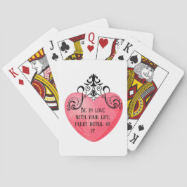 Baraja De Cartas Funny Valentine pink heart