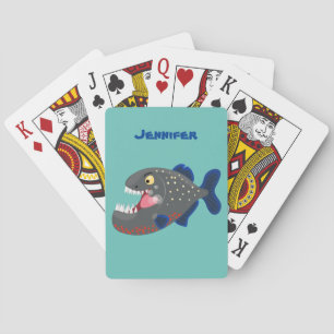 Baraja De Cartas Furioso ilustracion personalizado de piranha