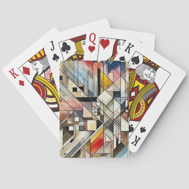 Baraja De Cartas Fusión geométrica moderna (Reverso)